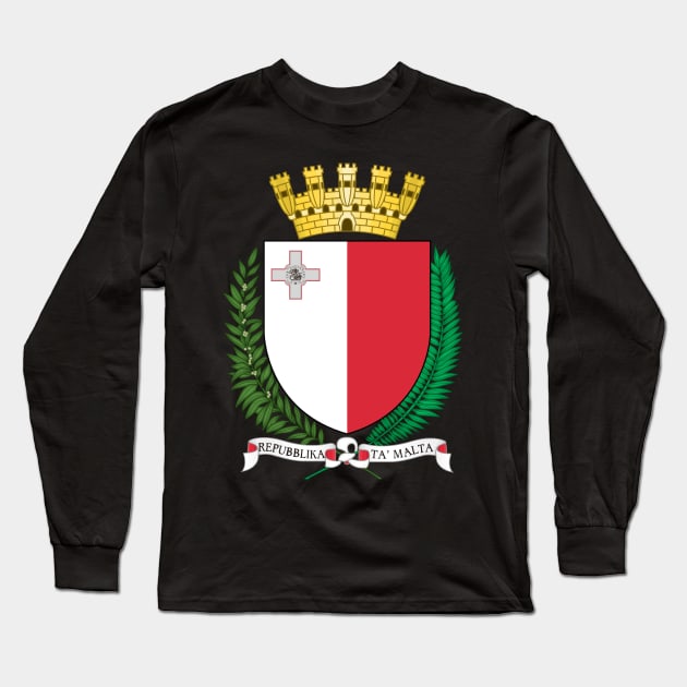 Malta Long Sleeve T-Shirt by Wickedcartoons